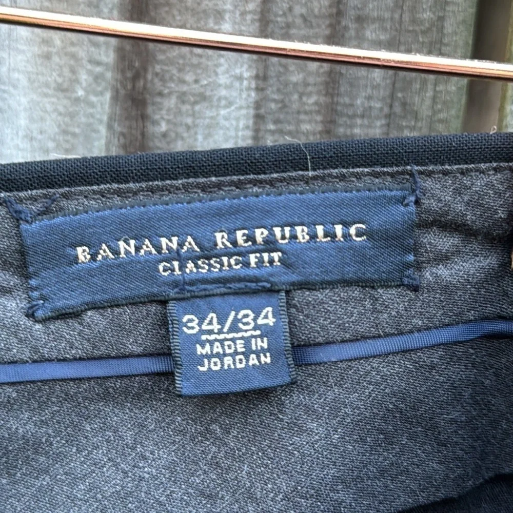 Banana Republic classic fit wool slacks, black, size 34x34